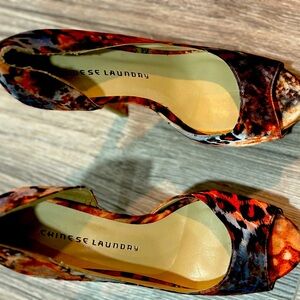 Women 6” pencil heel stillo shoes floral print